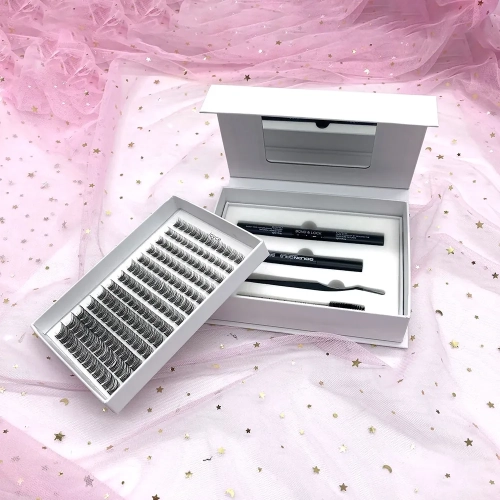 Custom Logo Wispy False Lash Clusters